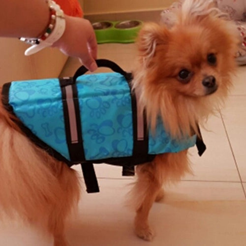 Chaleco salvavidas con rayas reflectantes para perros Pet Saver para nadar, navegar, surfear, tamaño: S, Size: S