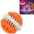 Pelotas de juguete para perros para limpieza de dientes, juguetes para masticar, bolas de goma suave no tóxica, tamaño pequeño, Small Size (Orange)