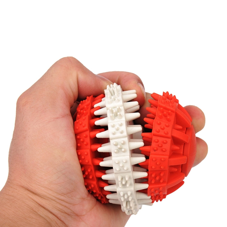 Pelotas de juguete para perros para limpieza de dientes, juguetes para masticar, bolas de goma suave no tóxica, tamaño pequeño, Small Size (Orange)