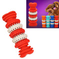 Juguete para perros para mascotas Limpieza de dientes Juguetes para masticar de caucho suave no tóxico, tamaño pequeño, longitud: 12 cm, 12cm Red