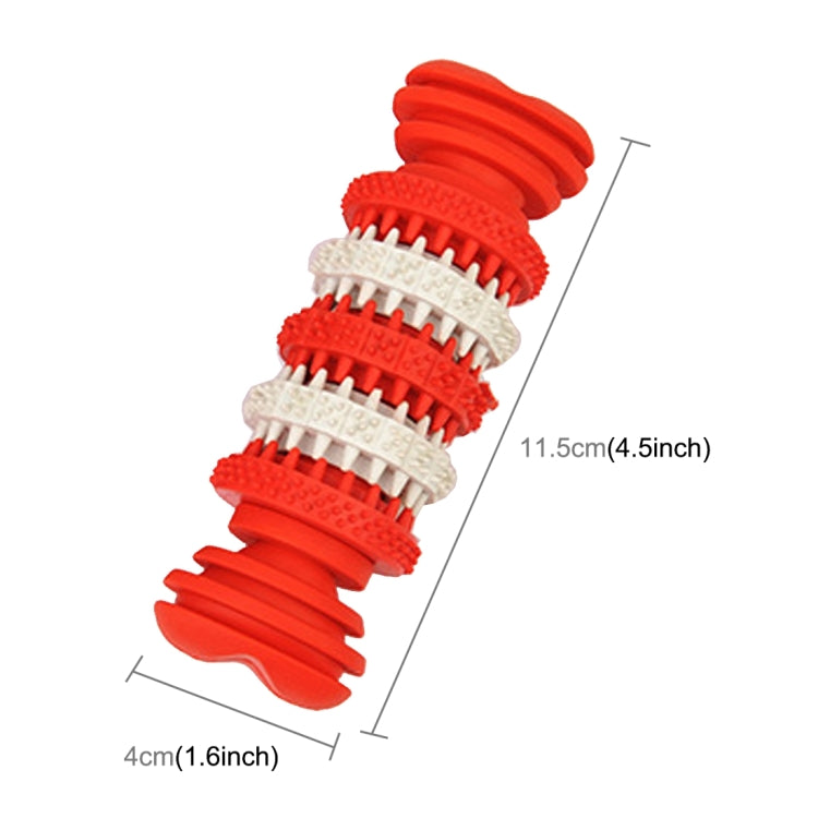 Juguete para perros para mascotas Limpieza de dientes Juguetes para masticar de caucho suave no tóxico, tamaño pequeño, longitud: 12 cm, 12cm Red