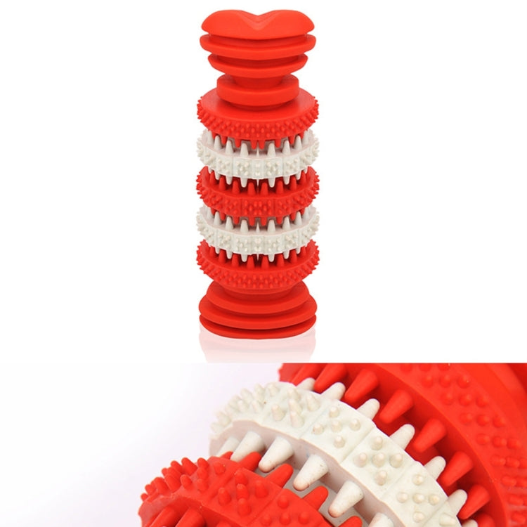Juguete para perros para mascotas Limpieza de dientes Juguetes para masticar de caucho suave no tóxico, tamaño pequeño, longitud: 12 cm, 12cm Red