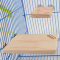Trampolín rectangular de madera para mascotas, hámster, juguetes de pedales para mascotas pequeñas, pequeño, Springboard, Small