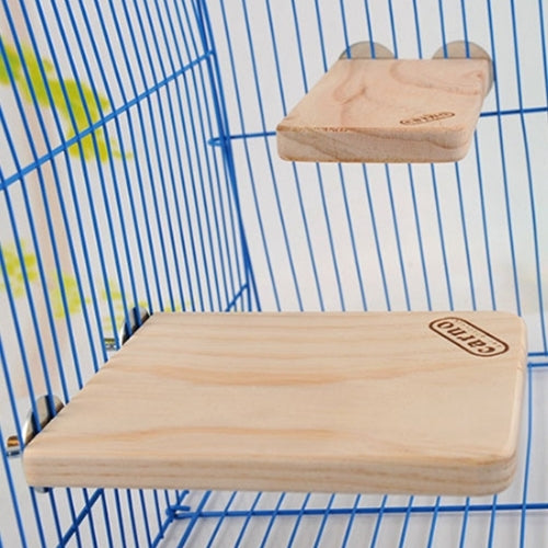 Trampolín rectangular de madera para mascotas, hámster, juguetes de pedales para mascotas pequeñas, pequeño, Springboard, Small