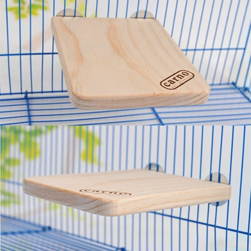 Trampolín rectangular de madera para mascotas, hámster, juguetes de pedales para mascotas pequeñas, pequeño, Springboard, Small