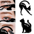 20 PCS / 10 Sets Modelo de herramienta de maquillaje de ojos Cat Line para mujer