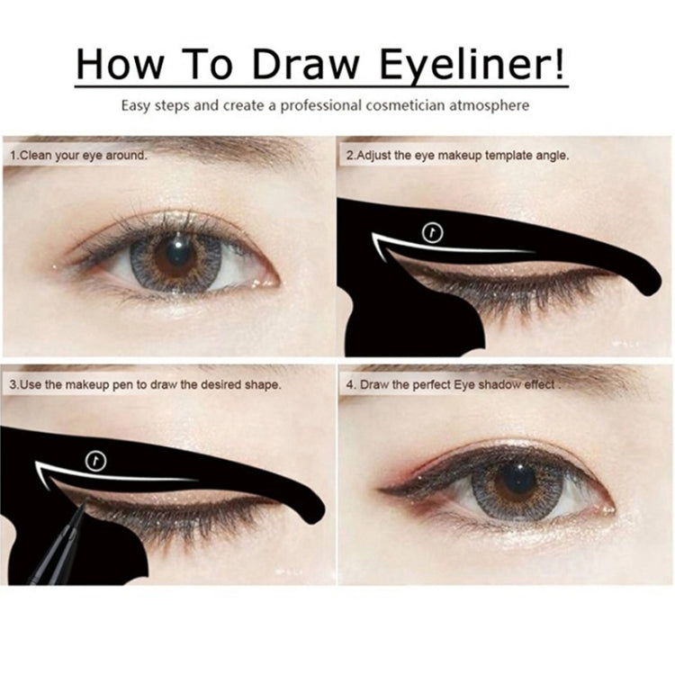 20 PCS / 10 Sets Modelo de herramienta de maquillaje de ojos Cat Line para mujer