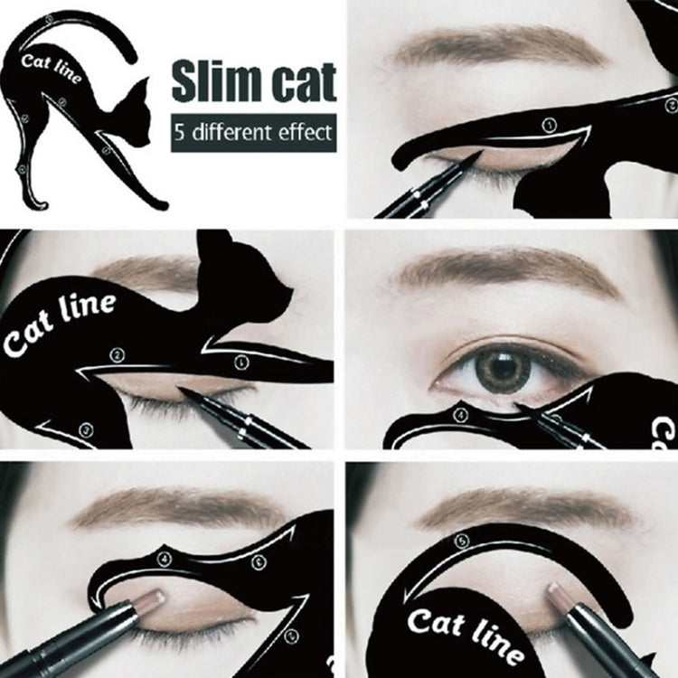 20 PCS / 10 Sets Modelo de herramienta de maquillaje de ojos Cat Line para mujer