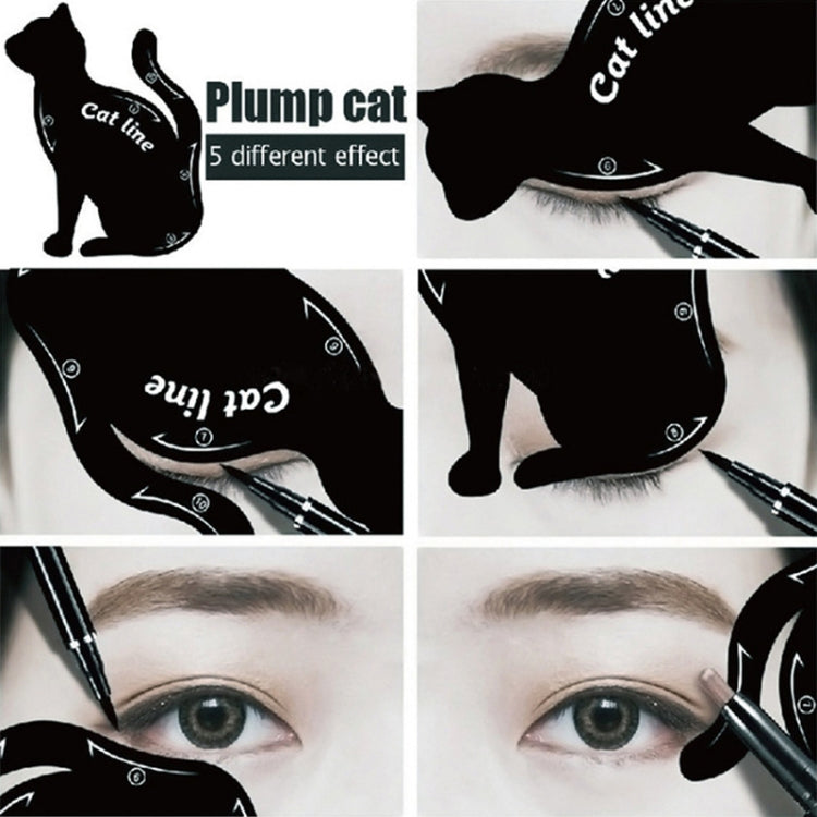 20 PCS / 10 Sets Modelo de herramienta de maquillaje de ojos Cat Line para mujer