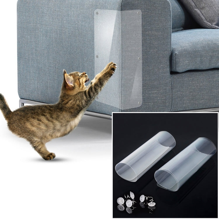 2 pegatinas antiarañazos para sofá de PVC con protección contra arañazos para gatos, tamaño: 14x39 cm, Size: 14x39cm
