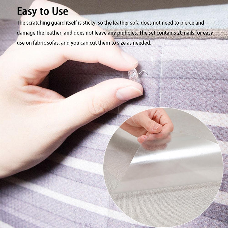 2 pegatinas antiarañazos para sofá de PVC con protección contra arañazos para gatos, tamaño: 14x39 cm, Size: 14x39cm