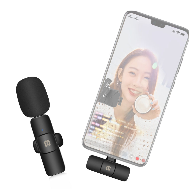 Micrófono inalámbrico de reverberación con reducción de ruido Lavalier PULUZ para dispositivo tipo C/USB-C, compatible con carga de teléfono, Type-C Wireless Microphone