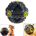 Dispensador de comida para perros y gatos, juguete de entrenamiento con sonido, bola para masticar, risita chirriante, Size: S, 7cm Black, Size: M, 9cm Black, Size: L, 11cm Black