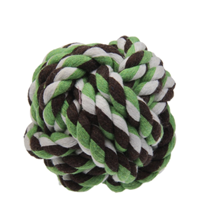 Bola de cuerda de algodón para mascotas/juguete para perros y gatos, diámetro 7,5 cm (entrega de colores aleatorios), Cotton Rope Ball