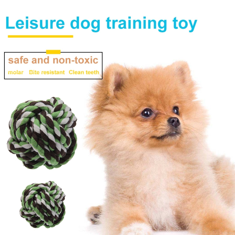 Bola de cuerda de algodón para mascotas/juguete para perros y gatos, diámetro 7,5 cm (entrega de colores aleatorios), Cotton Rope Ball