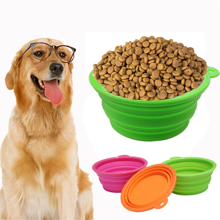 Alimentador de alimentos de silicona estirable portátil, plato para servir, recipiente de agua para gatos, perros y mascotas (entrega de colores aleatorios), Stretchable Silicon Food Feeder