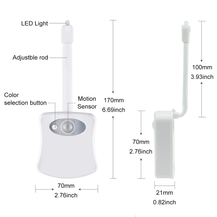YouOKLight Luz nocturna para inodoro activada por movimiento, luz LED para inodoro, baño y baño