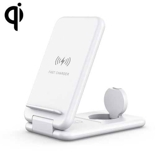 15W 3 en 1 soporte de teléfono de estación de cargador inalámbrico rápido Qi plegable para iPhones y iWatches y Airpods