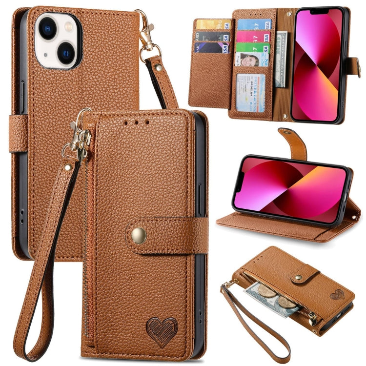 Estuche para teléfono de cuero Love Zipper Lanyard, For iPhone 14 Pro Max, For iPhone 7 / 8 / SE 2022, For iPhone 13 Pro Max, For iPhone 13 Pro, For iPhone 13, For iPhone 12 / 12 Pro, For iPhone 12 Pro Max, For iPhone 11 Pro Max