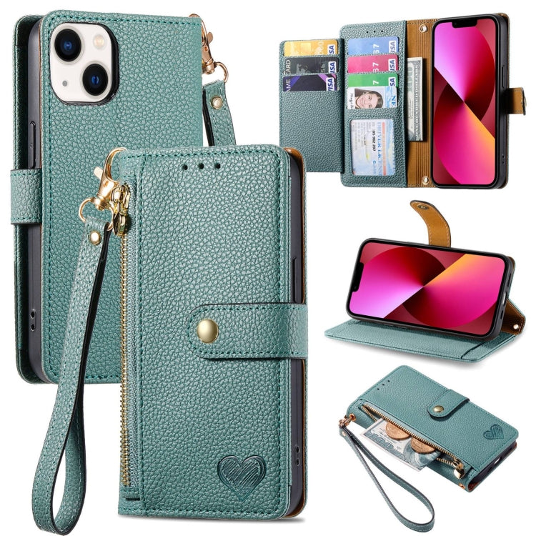 Estuche para teléfono de cuero Love Zipper Lanyard, For iPhone 14 Pro Max, For iPhone 7 / 8 / SE 2022, For iPhone 13 Pro Max, For iPhone 13 Pro, For iPhone 13, For iPhone 12 / 12 Pro, For iPhone 12 Pro Max, For iPhone 11 Pro Max