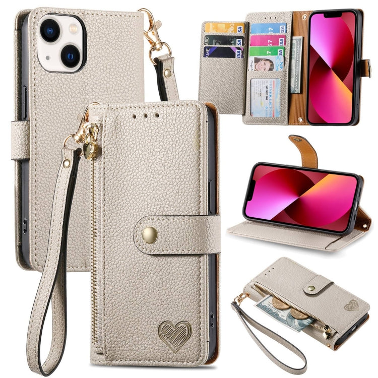 Estuche para teléfono de cuero Love Zipper Lanyard, For iPhone 14 Pro Max, For iPhone 7 / 8 / SE 2022, For iPhone 13 Pro Max, For iPhone 13 Pro, For iPhone 13, For iPhone 12 / 12 Pro, For iPhone 12 Pro Max, For iPhone 11 Pro Max