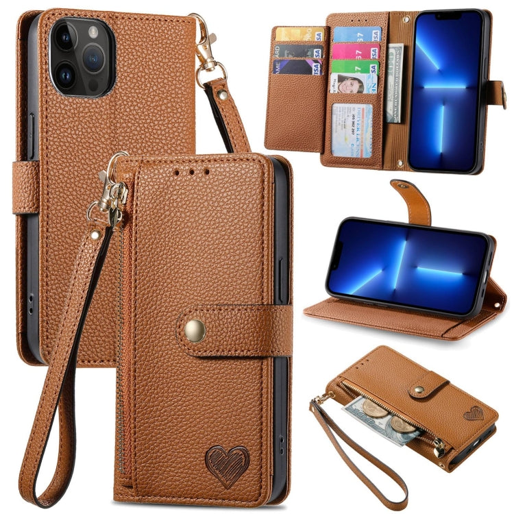 Estuche para teléfono de cuero Love Zipper Lanyard, For iPhone 14 Pro Max, For iPhone 7 / 8 / SE 2022, For iPhone 13 Pro Max, For iPhone 13 Pro, For iPhone 13, For iPhone 12 / 12 Pro, For iPhone 12 Pro Max, For iPhone 11 Pro Max