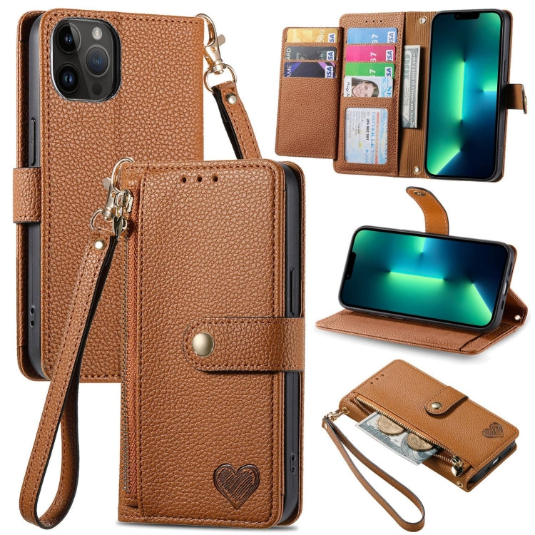 Estuche para teléfono de cuero Love Zipper Lanyard, For iPhone 14 Pro Max, For iPhone 7 / 8 / SE 2022, For iPhone 13 Pro Max, For iPhone 13 Pro, For iPhone 13, For iPhone 12 / 12 Pro, For iPhone 12 Pro Max, For iPhone 11 Pro Max