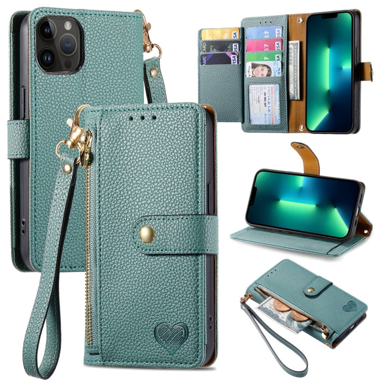 Estuche para teléfono de cuero Love Zipper Lanyard, For iPhone 14 Pro Max, For iPhone 7 / 8 / SE 2022, For iPhone 13 Pro Max, For iPhone 13 Pro, For iPhone 13, For iPhone 12 / 12 Pro, For iPhone 12 Pro Max, For iPhone 11 Pro Max