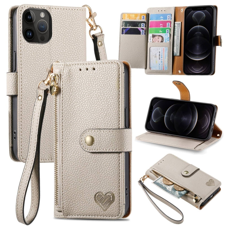 Estuche para teléfono de cuero Love Zipper Lanyard, For iPhone 14 Pro Max, For iPhone 7 / 8 / SE 2022, For iPhone 13 Pro Max, For iPhone 13 Pro, For iPhone 13, For iPhone 12 / 12 Pro, For iPhone 12 Pro Max, For iPhone 11 Pro Max