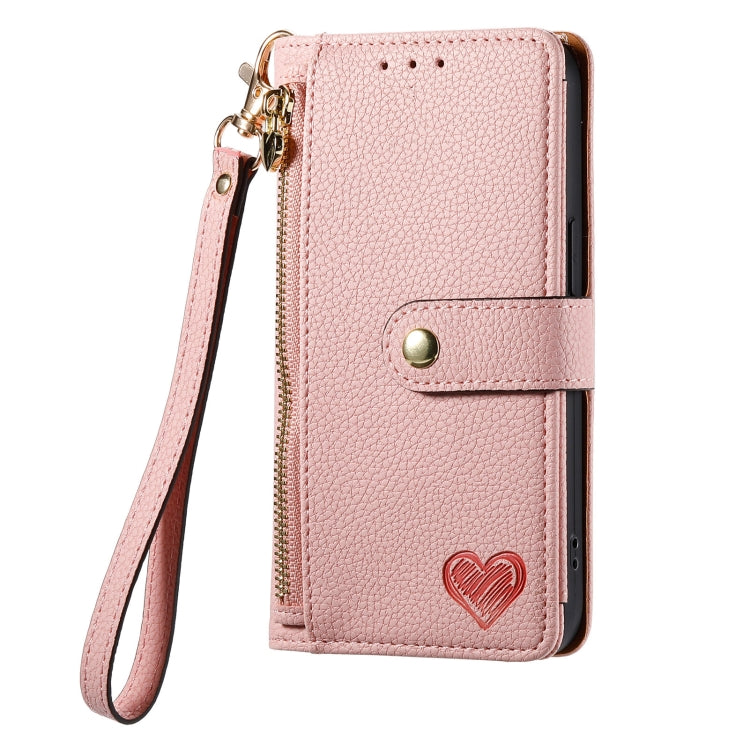 Estuche para teléfono de cuero Love Zipper Lanyard, For iPhone 11, For iPhone 11 Pro, For iPhone XR, For iPhone XS Max, For iPhone 7 Plus / 8 Plus, For iPhone 6 Plus / 6s Plus, For iPhone 6 / 6s