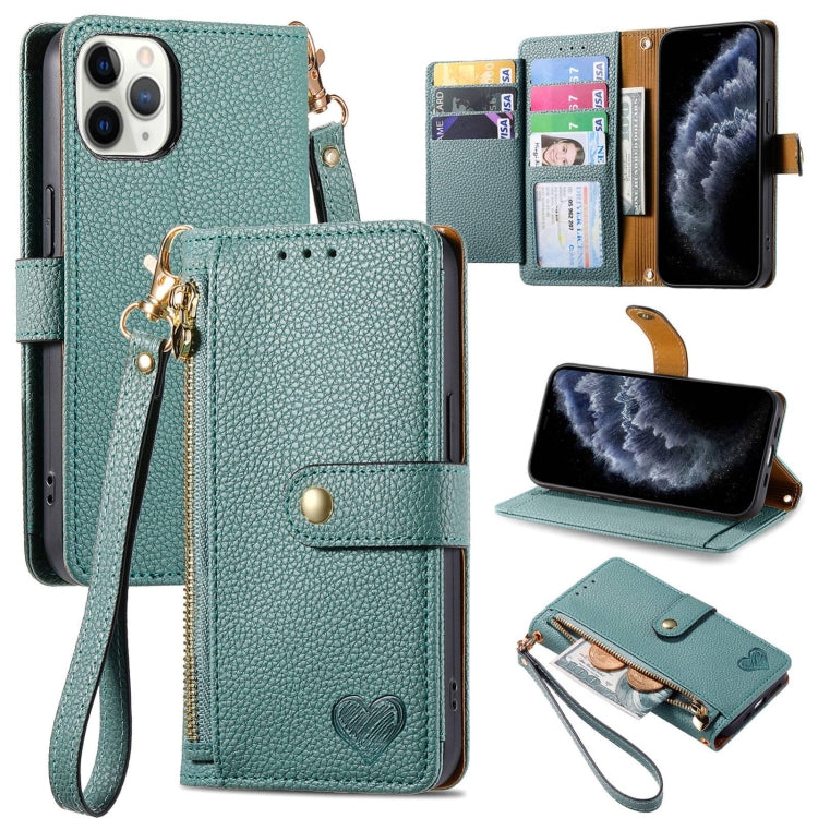 Estuche para teléfono de cuero Love Zipper Lanyard, For iPhone 11, For iPhone 11 Pro, For iPhone XR, For iPhone XS Max, For iPhone 7 Plus / 8 Plus, For iPhone 6 Plus / 6s Plus, For iPhone 6 / 6s
