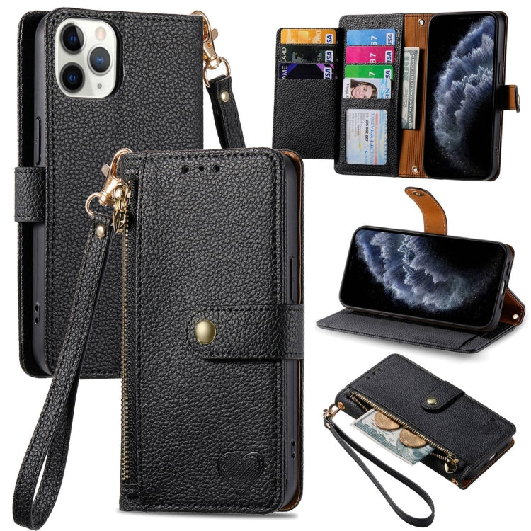 Estuche para teléfono de cuero Love Zipper Lanyard, For iPhone 14 Pro Max, For iPhone 7 / 8 / SE 2022, For iPhone 13 Pro Max, For iPhone 13 Pro, For iPhone 13, For iPhone 12 / 12 Pro, For iPhone 12 Pro Max, For iPhone 11 Pro Max