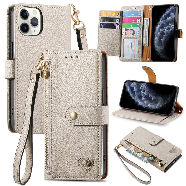 Estuche para teléfono de cuero Love Zipper Lanyard, For iPhone 14 Pro Max, For iPhone 7 / 8 / SE 2022, For iPhone 13 Pro Max, For iPhone 13 Pro, For iPhone 13, For iPhone 12 / 12 Pro, For iPhone 12 Pro Max, For iPhone 11 Pro Max