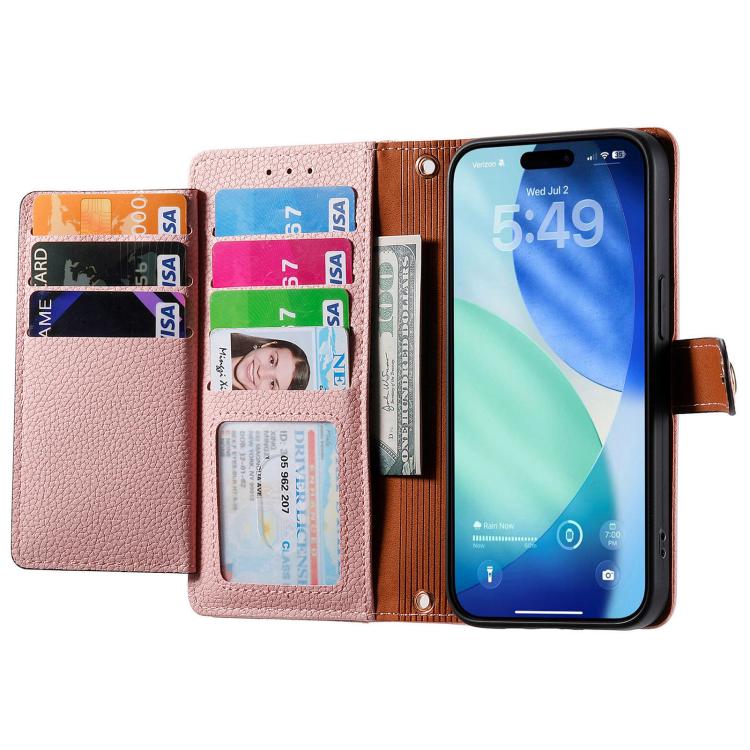 Estuche para teléfono de cuero Love Zipper Lanyard, For iPhone 18 Pro / 17 Pro, For iPhone 18 Pro Max / 17 Pro Max, For iPhone 17e / 16e, For iPhone 17, For iPhone Air, For iPhone 16 Pro Max, For iPhone 16 Pro, For iPhone 16 Plus