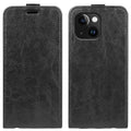 Estuche de cuero para teléfono con tapa vertical individual con textura R64, For iPhone 15
