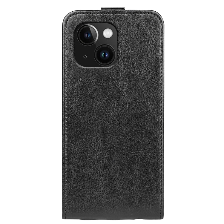Estuche de cuero para teléfono con tapa vertical individual con textura R64, For iPhone 15