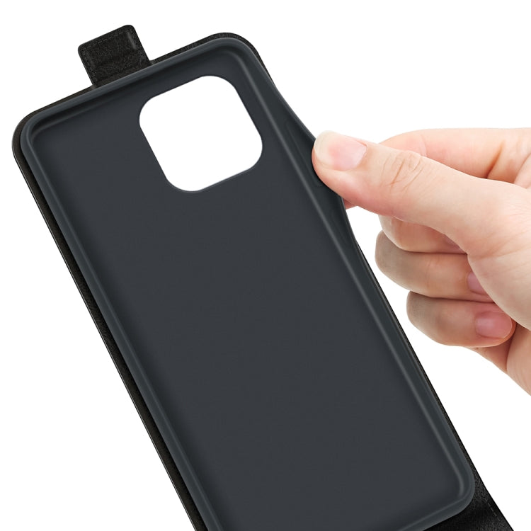 Estuche de cuero para teléfono con tapa vertical individual con textura R64, For iPhone 15