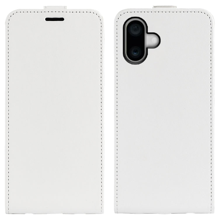 Estuche de cuero para teléfono con tapa vertical individual con textura R64, For iPhone 18 Pro / 17 Pro, For iPhone 18 Pro Max / 17 Pro Max, For iPhone 17e / 16e, For iPhone 17, For iPhone Air, For iPhone 16 Pro Max, For iPhone 16 Pro, For iPhone 16 Pl...