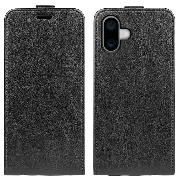 Estuche de cuero para teléfono con tapa vertical individual con textura R64, For iPhone 18 Pro / 17 Pro, For iPhone 18 Pro Max / 17 Pro Max, For iPhone 17e / 16e, For iPhone 17, For iPhone Air, For iPhone 16 Pro Max, For iPhone 16 Pro, For iPhone 16 Pl...