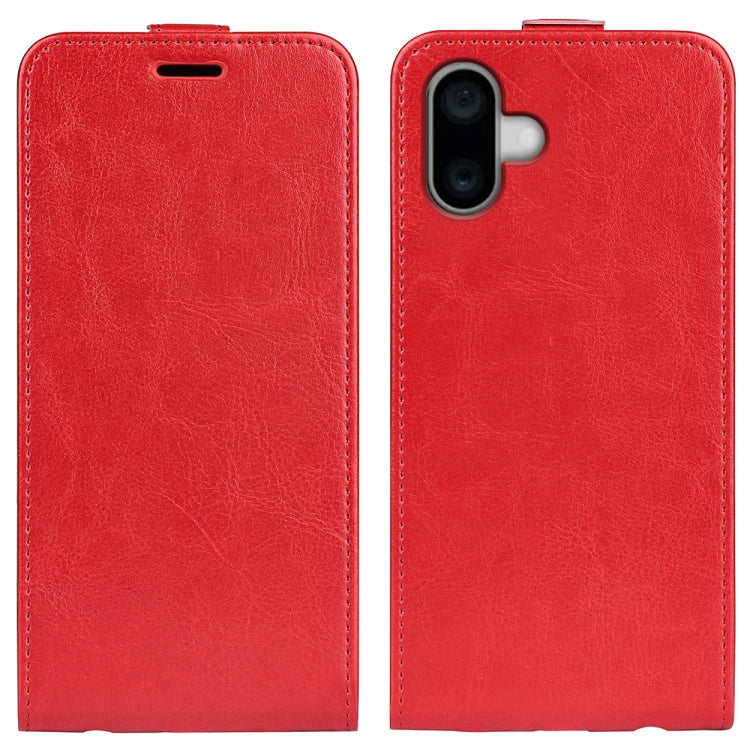 Estuche de cuero para teléfono con tapa vertical individual con textura R64, For iPhone 18 Pro / 17 Pro, For iPhone 18 Pro Max / 17 Pro Max, For iPhone 17e / 16e, For iPhone 17, For iPhone Air, For iPhone 16 Pro Max, For iPhone 16 Pro, For iPhone 16 Pl...