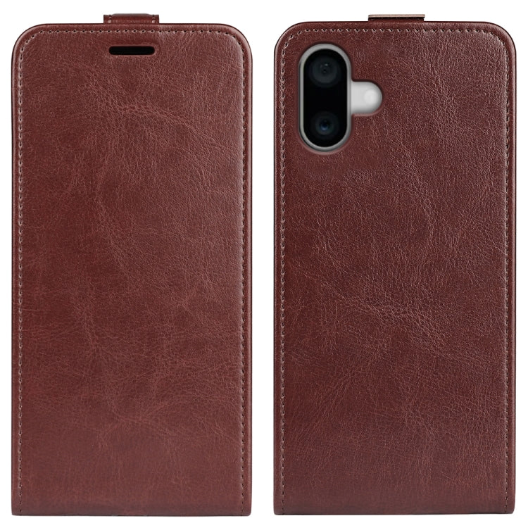 Estuche de cuero para teléfono con tapa vertical individual con textura R64, For iPhone 18 Pro / 17 Pro, For iPhone 18 Pro Max / 17 Pro Max, For iPhone 17e / 16e, For iPhone 17, For iPhone Air, For iPhone 16 Pro Max, For iPhone 16 Pro, For iPhone 16 Pl...