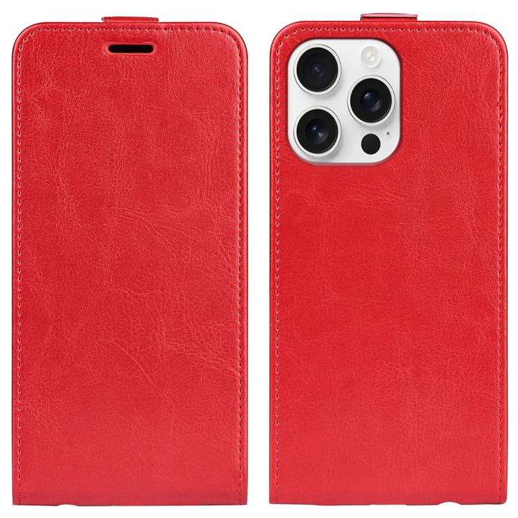 Estuche de cuero para teléfono con tapa vertical individual con textura R64, For iPhone 18 Pro / 17 Pro, For iPhone 18 Pro Max / 17 Pro Max, For iPhone 17e / 16e, For iPhone 17, For iPhone Air, For iPhone 16 Pro Max, For iPhone 16 Pro, For iPhone 16 Pl...