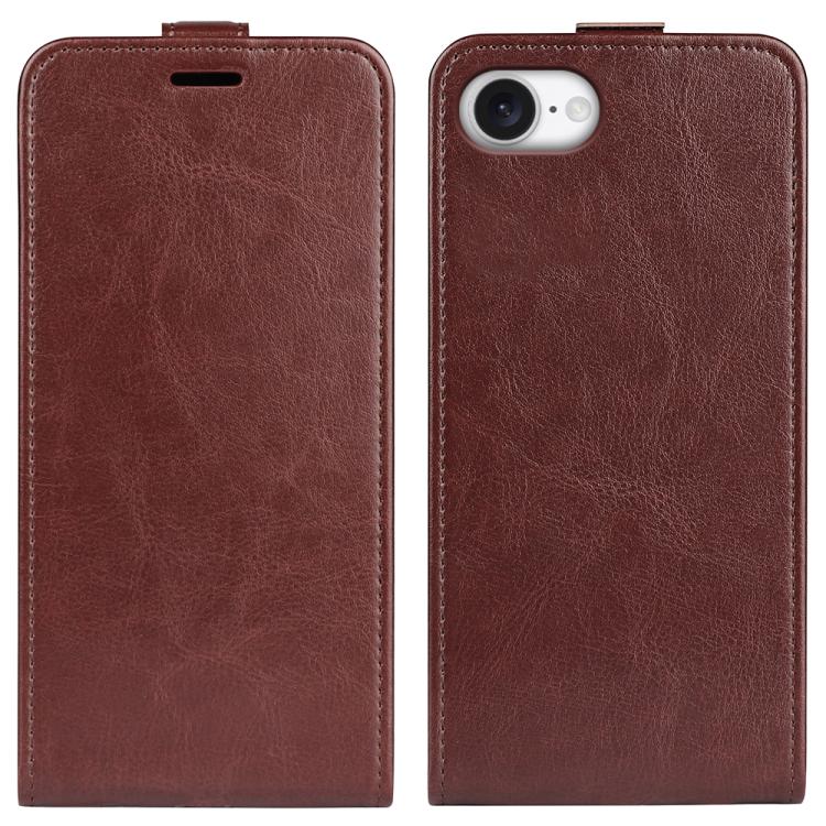 Estuche de cuero para teléfono con tapa vertical individual con textura R64, For iPhone 18 Pro / 17 Pro, For iPhone 18 Pro Max / 17 Pro Max, For iPhone 17e / 16e, For iPhone 17, For iPhone Air, For iPhone 16 Pro Max, For iPhone 16 Pro, For iPhone 16 Pl...