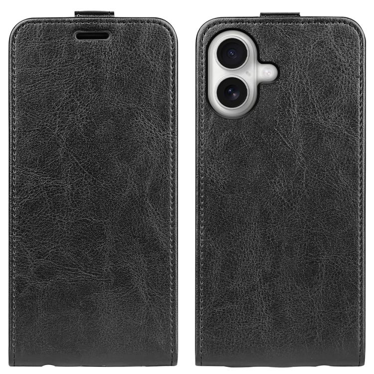 Estuche de cuero para teléfono con tapa vertical individual con textura R64, For iPhone 18 Pro / 17 Pro, For iPhone 18 Pro Max / 17 Pro Max, For iPhone 17e / 16e, For iPhone 17, For iPhone Air, For iPhone 16 Pro Max, For iPhone 16 Pro, For iPhone 16 Pl...
