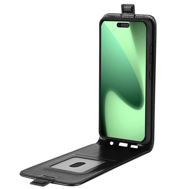 Estuche de cuero para teléfono con tapa vertical individual con textura R64, For iPhone 18 Pro / 17 Pro, For iPhone 18 Pro Max / 17 Pro Max, For iPhone 17e / 16e, For iPhone 17, For iPhone Air, For iPhone 16 Pro Max, For iPhone 16 Pro, For iPhone 16 Pl...