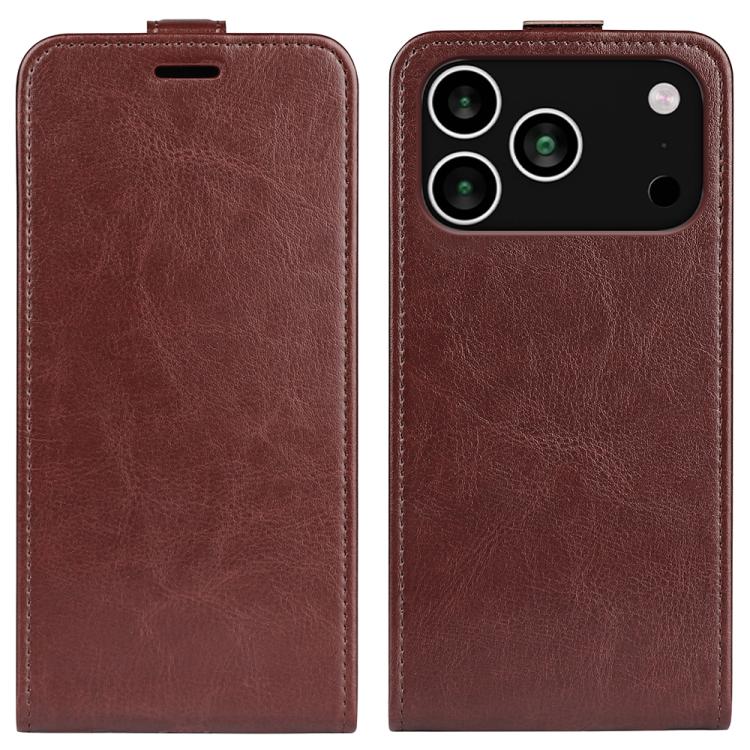 Estuche de cuero para teléfono con tapa vertical individual con textura R64, For iPhone 18 Pro / 17 Pro, For iPhone 18 Pro Max / 17 Pro Max, For iPhone 17e / 16e, For iPhone 17, For iPhone Air, For iPhone 16 Pro Max, For iPhone 16 Pro, For iPhone 16 Pl...