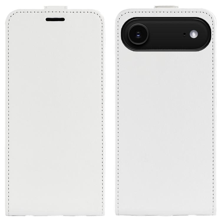 Estuche de cuero para teléfono con tapa vertical individual con textura R64, For iPhone 18 Pro / 17 Pro, For iPhone 18 Pro Max / 17 Pro Max, For iPhone 17e / 16e, For iPhone 17, For iPhone Air, For iPhone 16 Pro Max, For iPhone 16 Pro, For iPhone 16 Pl...