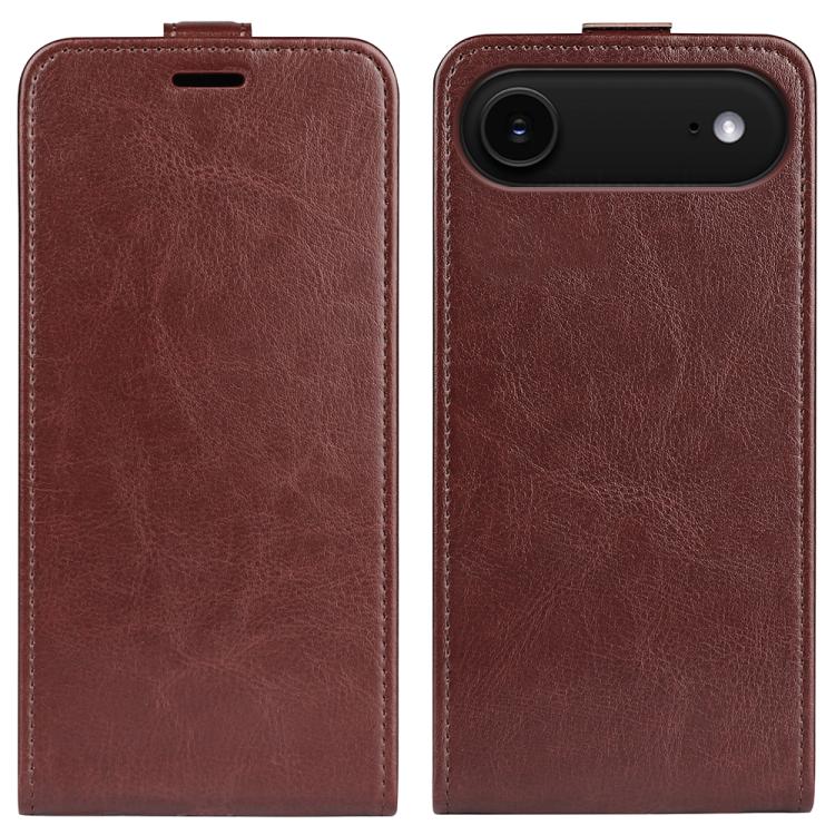 Estuche de cuero para teléfono con tapa vertical individual con textura R64, For iPhone 18 Pro / 17 Pro, For iPhone 18 Pro Max / 17 Pro Max, For iPhone 17e / 16e, For iPhone 17, For iPhone Air, For iPhone 16 Pro Max, For iPhone 16 Pro, For iPhone 16 Pl...