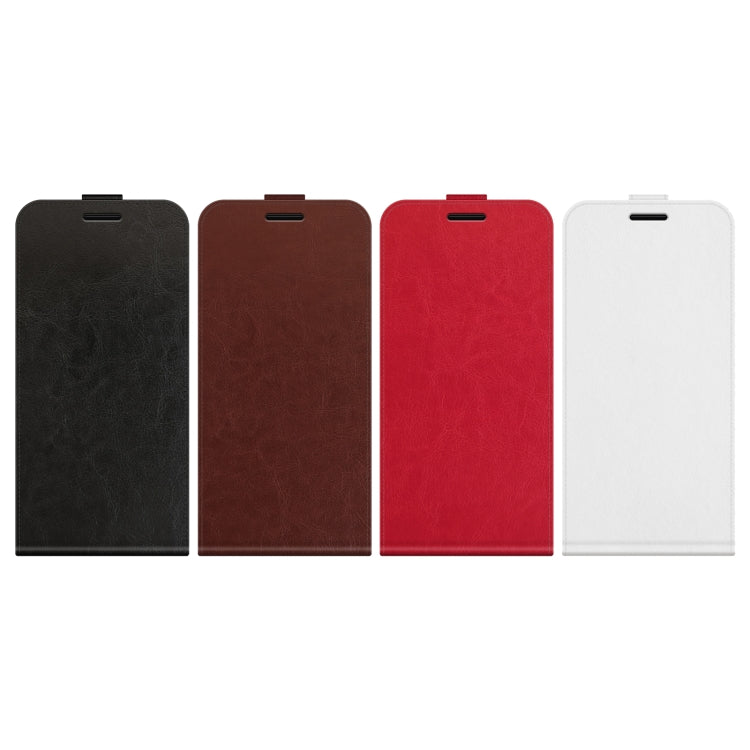 Estuche de cuero para teléfono con tapa vertical individual con textura R64, For iPhone 15