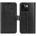 Estuche para teléfono de cuero con tapa horizontal con textura R64, For iPhone 15